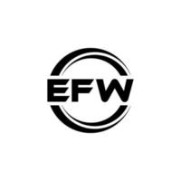 diseño del logotipo de la letra efw en la ilustración. logotipo vectorial, diseños de caligrafía para logotipo, afiche, invitación, etc. vector