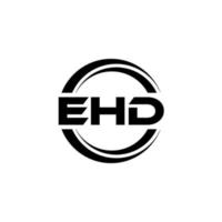 diseño de logotipo de letra ehd en ilustración. logotipo vectorial, diseños de caligrafía para logotipo, afiche, invitación, etc. vector