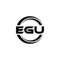 EGU letter logo design in illustration. Vector logo, calligraphy designs for logo, Poster, Invitation, etc.