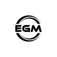 diseño del logotipo de la letra egm en la ilustración. logotipo vectorial, diseños de caligrafía para logotipo, afiche, invitación, etc. vector