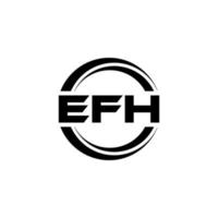 EFH letter logo design in illustration. Vector logo, calligraphy designs for logo, Poster, Invitation, etc.