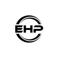 EHP letter logo design in illustration. Vector logo, calligraphy designs for logo, Poster, Invitation, etc.