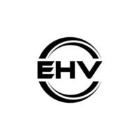 diseño de logotipo de letra ehv en ilustración. logotipo vectorial, diseños de caligrafía para logotipo, afiche, invitación, etc. vector