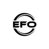 EFO letter logo design in illustration. Vector logo, calligraphy designs for logo, Poster, Invitation, etc.