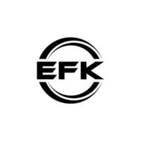 EFK letter logo design in illustration. Vector logo, calligraphy designs for logo, Poster, Invitation, etc.