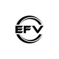 EFV letter logo design in illustration. Vector logo, calligraphy designs for logo, Poster, Invitation, etc.