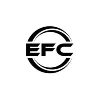 EFC letter logo design in illustration. Vector logo, calligraphy designs for logo, Poster, Invitation, etc.