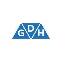 diseño de logotipo de contabilidad de reparación de crédito dgh sobre fondo blanco. dgh creative iniciales crecimiento gráfico letra logo concepto. diseño del logotipo de finanzas empresariales dgh. vector