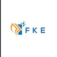 FKE credit repair accounting logo design on white background. FKE creative initials Growth graph letter logo concept. FKE business finance logo design. vector