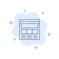 Website Page Interface Web Online Blue Icon on Abstract Cloud Background vector