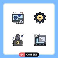 4 Creative Icons Modern Signs and Symbols of adaptive spy bottle food api Editable Vector Design Elements