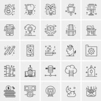 25 Universal Business Icons Vector Creative Icon Illustration to use in web and Mobile Related project