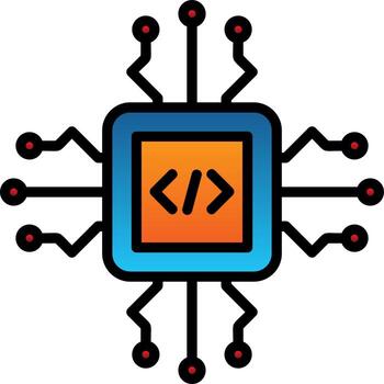 Code Processor Vector Icon Design