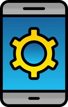 diseño de icono de vector de configuración de aplicación