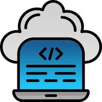 Cloud Coding Vector Icon Design