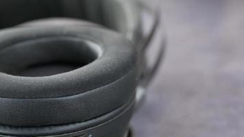 Close up of foam earpiece of headphones video