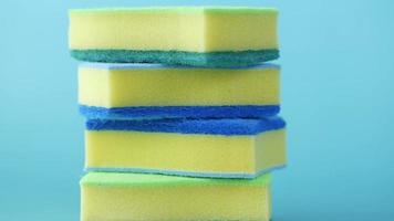 Stack of dish sponges video