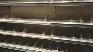 Empty market shelves video