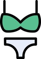 ilustración de vector de bikini en un fondo. símbolos de calidad premium. iconos vectoriales para concepto y diseño gráfico.