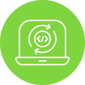 Programming Cycle Vector Icon Design