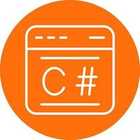 C Sharp Vector Icon Design