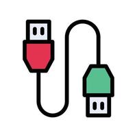 ilustración de vector de cable de datos en un fondo. símbolos de calidad premium. iconos vectoriales para concepto y diseño gráfico.