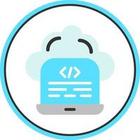 Cloud Coding Vector Icon Design