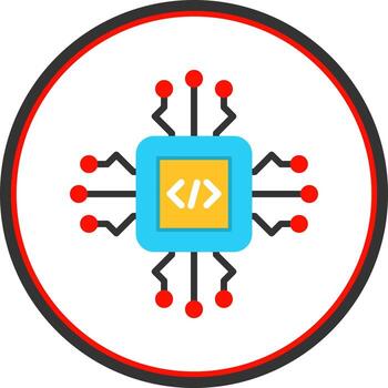 Code Processor Vector Icon Design