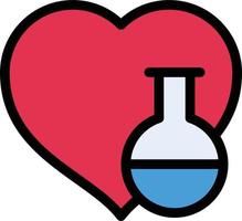 Heart chemistry vector illustration on a background.Premium quality symbols.vector icons for concept and graphic design.