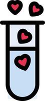 ilustración de vector de tubo de corazón en un fondo. símbolos de calidad premium. iconos vectoriales para concepto y diseño gráfico.