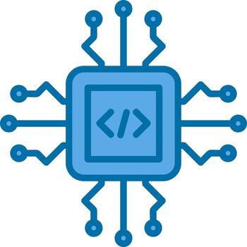 Code Processor Vector Icon Design