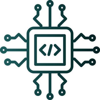 Code Processor Vector Icon Design