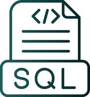 Sql File Vector Icon Design