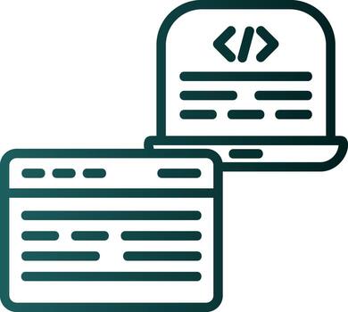 diseño de icono de vector de desarrollo frontend