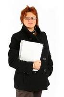 businesswoman with papers photo