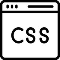 ilustración de vector css de página web en un fondo. símbolos de calidad premium. iconos vectoriales para concepto y diseño gráfico.