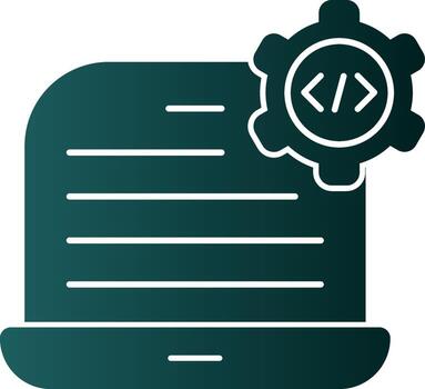 diseño de icono de vector de configuración de código