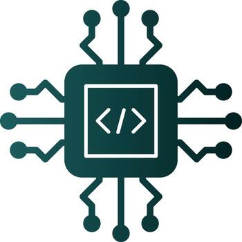 Code Processor Vector Icon Design