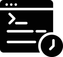 ilustración de vector de tiempo de codificación en un fondo. símbolos de calidad premium. iconos vectoriales para concepto y diseño gráfico.