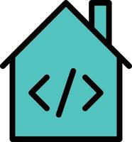 coding house vector illustration on a background.Premium quality symbols.vector icons for concept and graphic design.