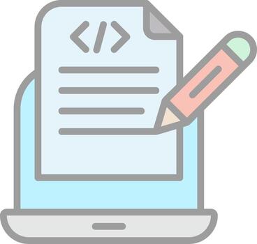 diseño de icono de vector de notas de programación