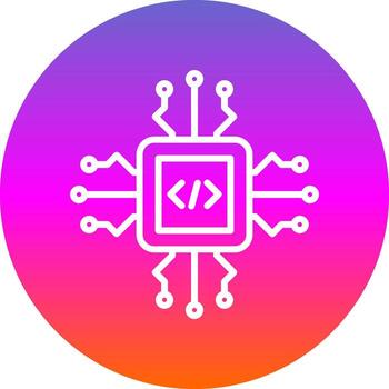 Code Processor Vector Icon Design