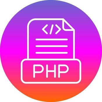 diseño de icono de vector de archivo php