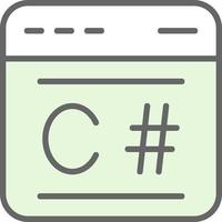 C Sharp Vector Icon Design