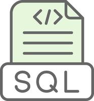 Sql File Vector Icon Design