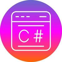 C Sharp Vector Icon Design