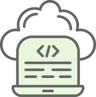 Cloud Coding Vector Icon Design