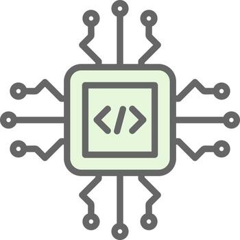 Code Processor Vector Icon Design