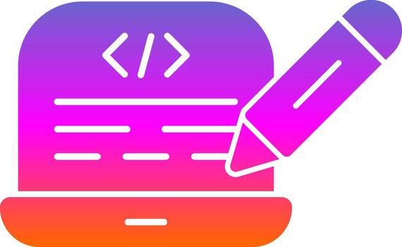 editar diseño de icono de vector de código