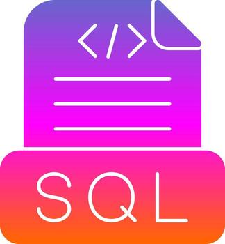 diseño de icono de vector de archivo sql